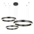 Lampa wisząca CIRCLE 40+60+80 LED tytanowa na 1 podsufitce - ST-8848-40+60+80 black - Step Into Design